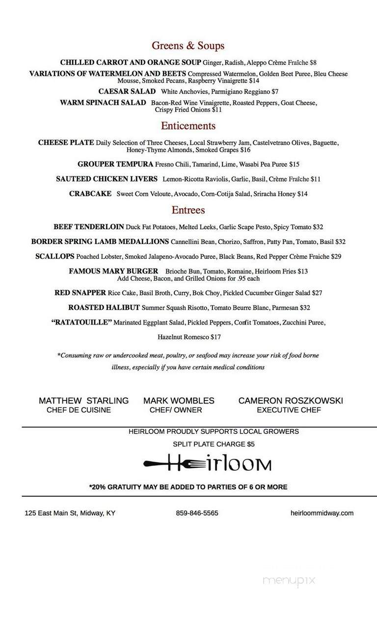 Heirloom Restaurants - Alexandria, KY