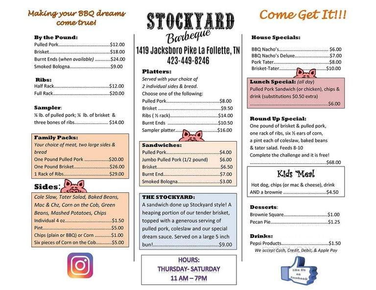 Stockyard Barbeque - LaFollette, TN