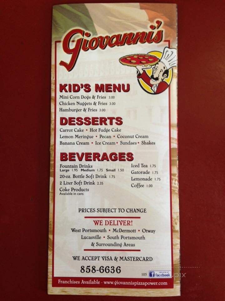 Minix's Giovanni's II - West Portsmouth, OH