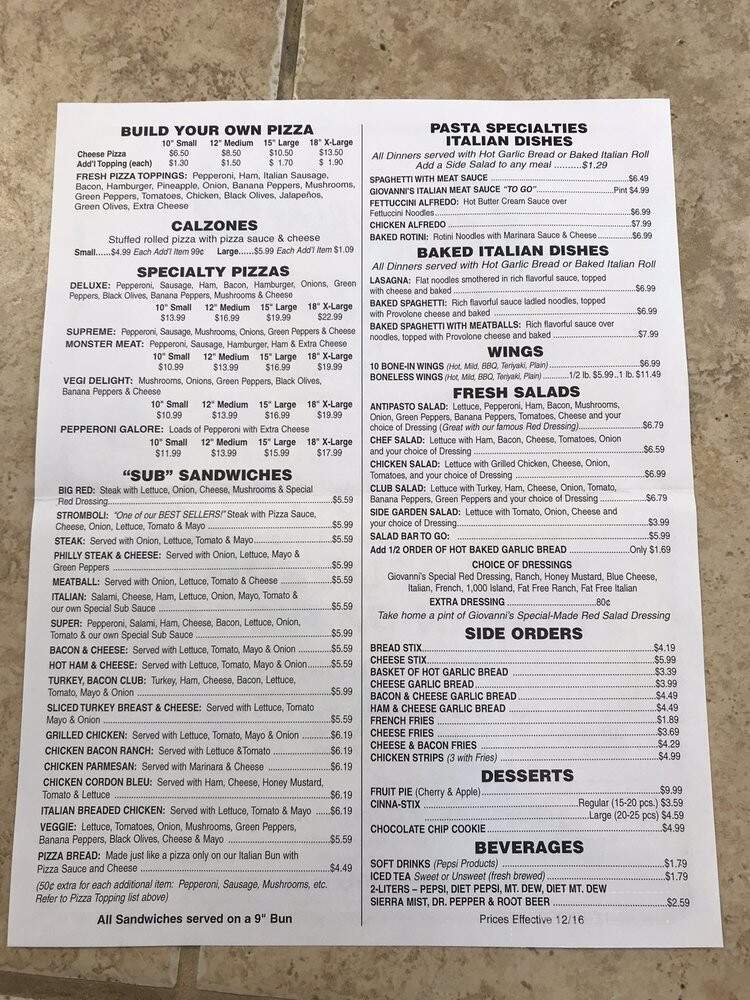 Giovanni's Pizza - Georgetown, KY