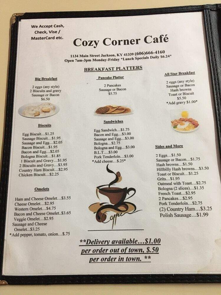 Cozy Corner Cafe - Jackson, KY