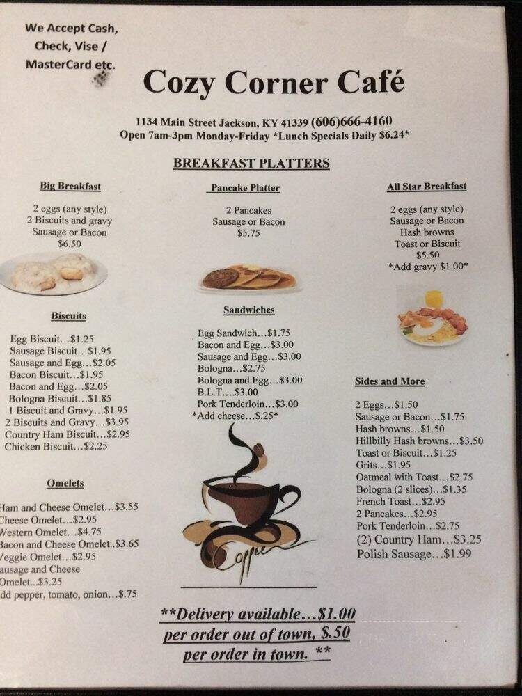 Cozy Corner Cafe - Jackson, KY