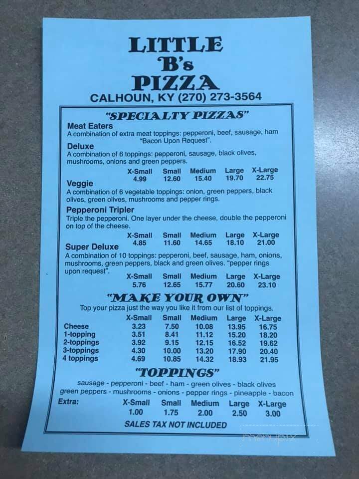 Little B's Pizza & Sandwiches - Calhoun, KY