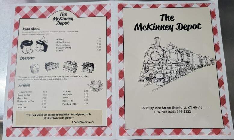 McKinney Depot Restaurant - McKinney, KY