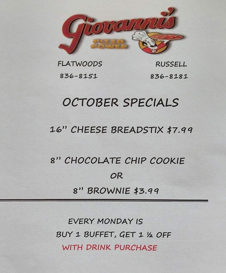 Giovanni's Pizza - Flatwoods, KY