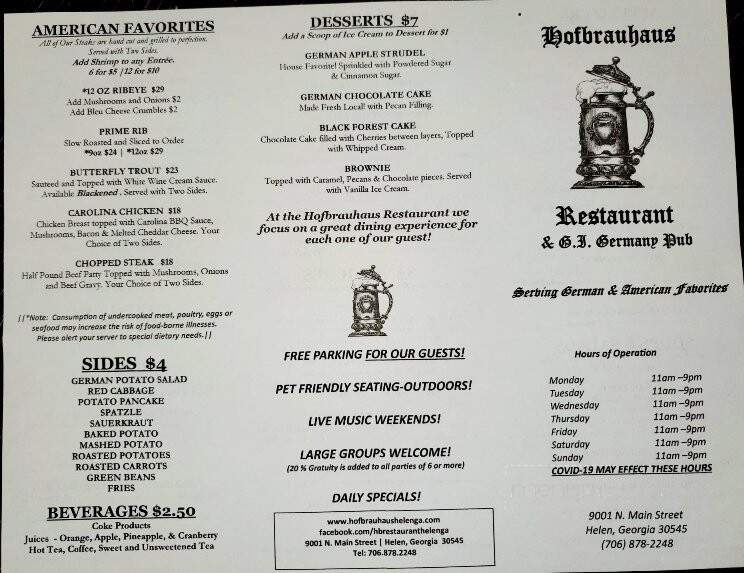 Hofbrauhaus Restaurant - Helen, GA