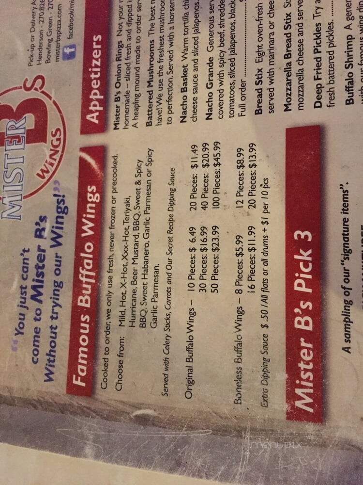 Mr B's Pizza & Wings - Henderson, KY