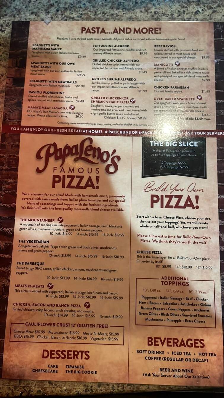 Papa Leno's Restaurant - Berea, KY