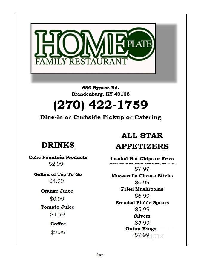 Home Plate Family Restaurant - Brandenburg, KY