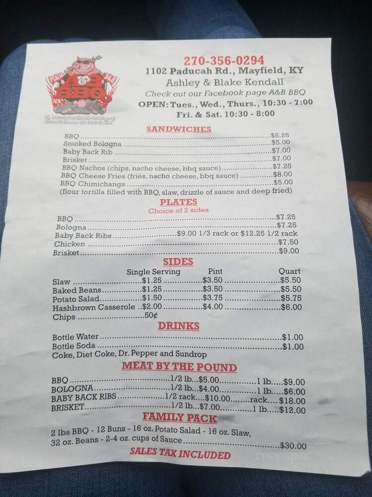 A & B BBQ - Mayfield, KY