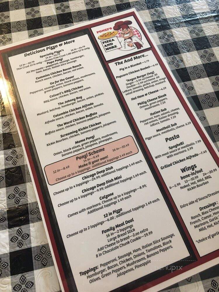 Ponzi's Pizza & More - Columbia, KY