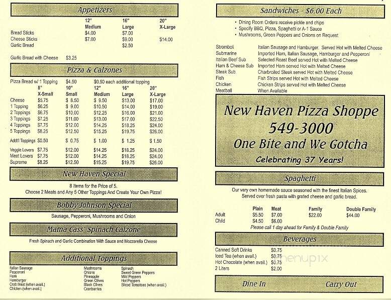 New Haven's Pizza Shoppe - New Haven, KY