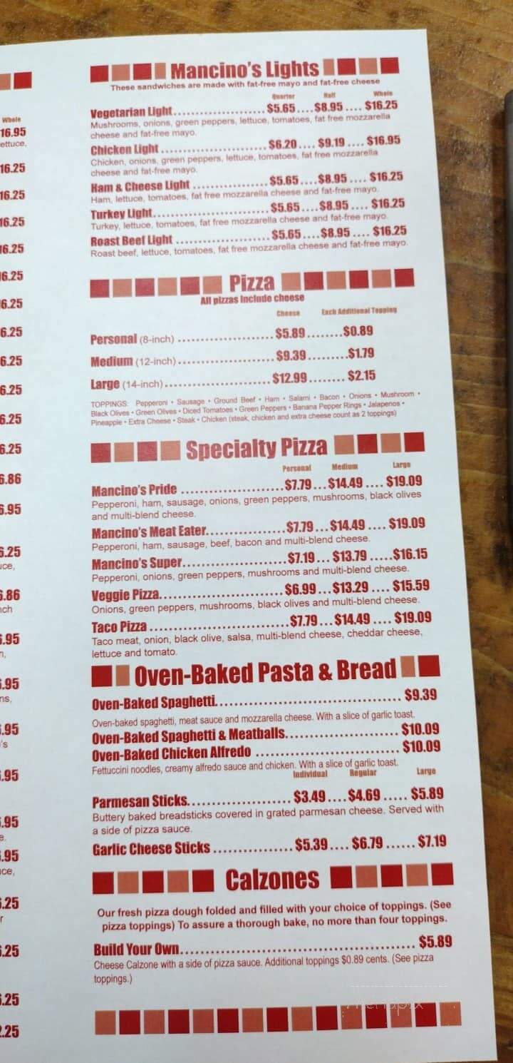 Mancino's Pizza & Grinders - Glasgow, KY