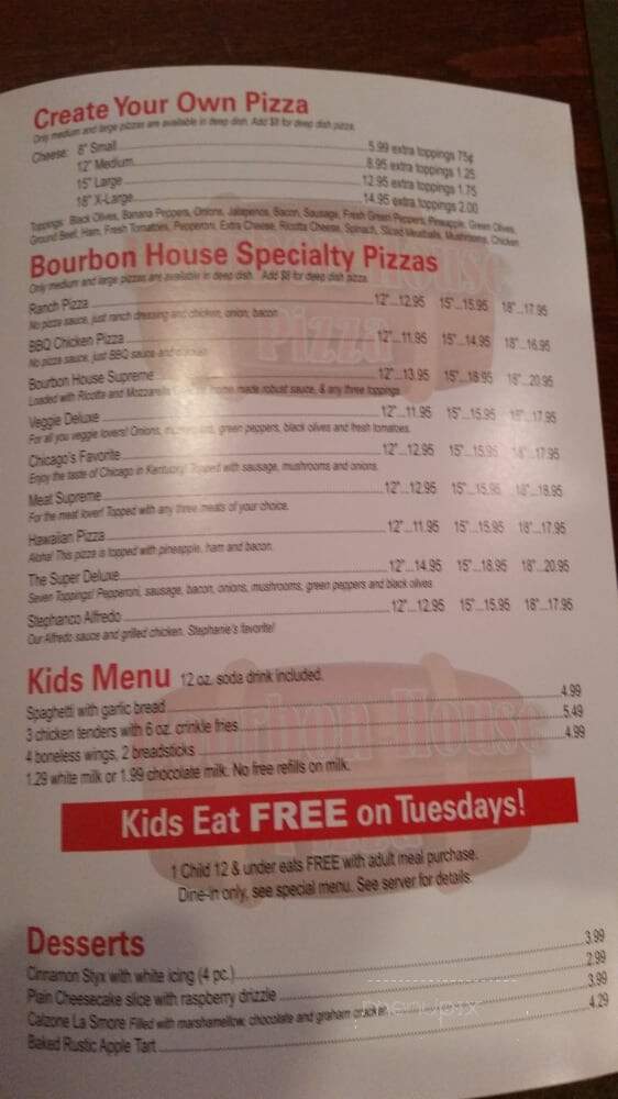 Bourbon House & Pizzeria - Florence, KY