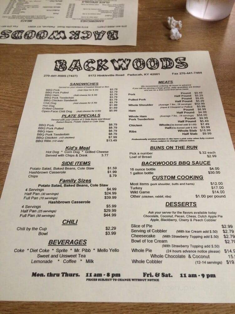 Backwoods BBQ - Paducah, KY