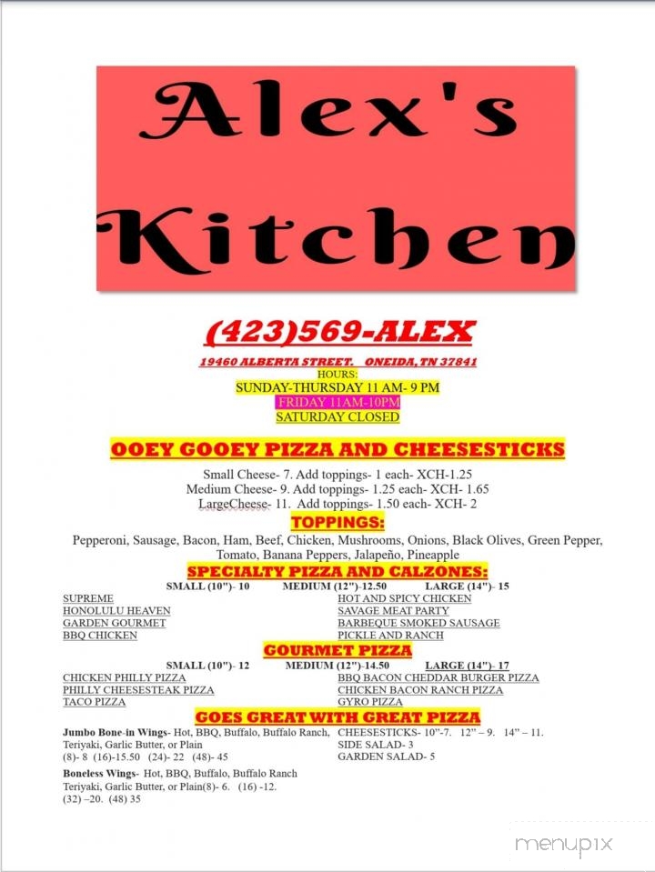 Alex's Kitchen - Oneida, TN