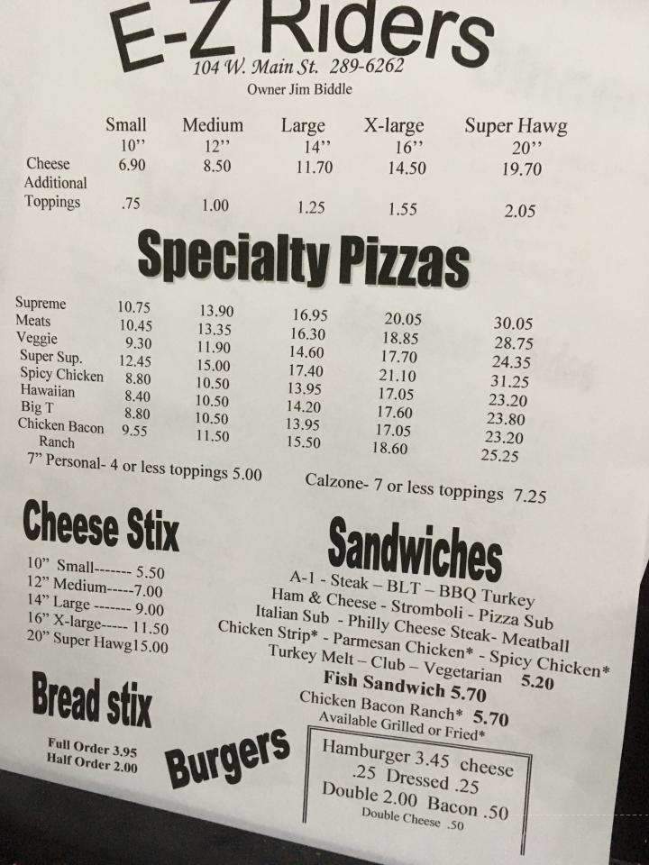 E Z Riders Pizza - Carlisle, KY