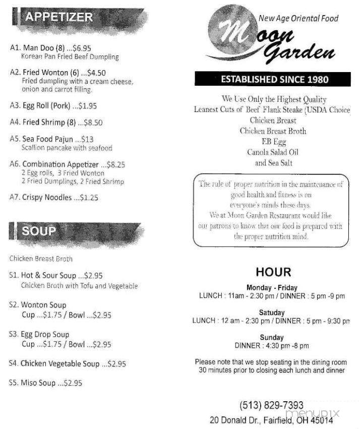 Moon Garden Restaurant - Fairfield, OH