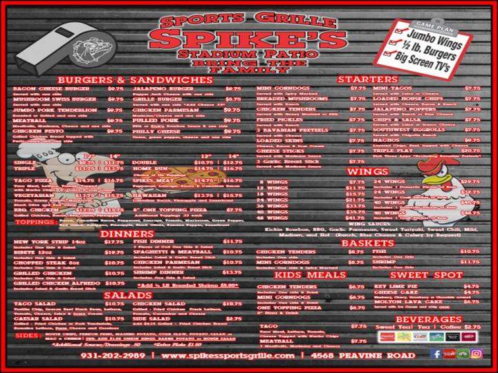 Spikes Sports Grille - Crossville, TN